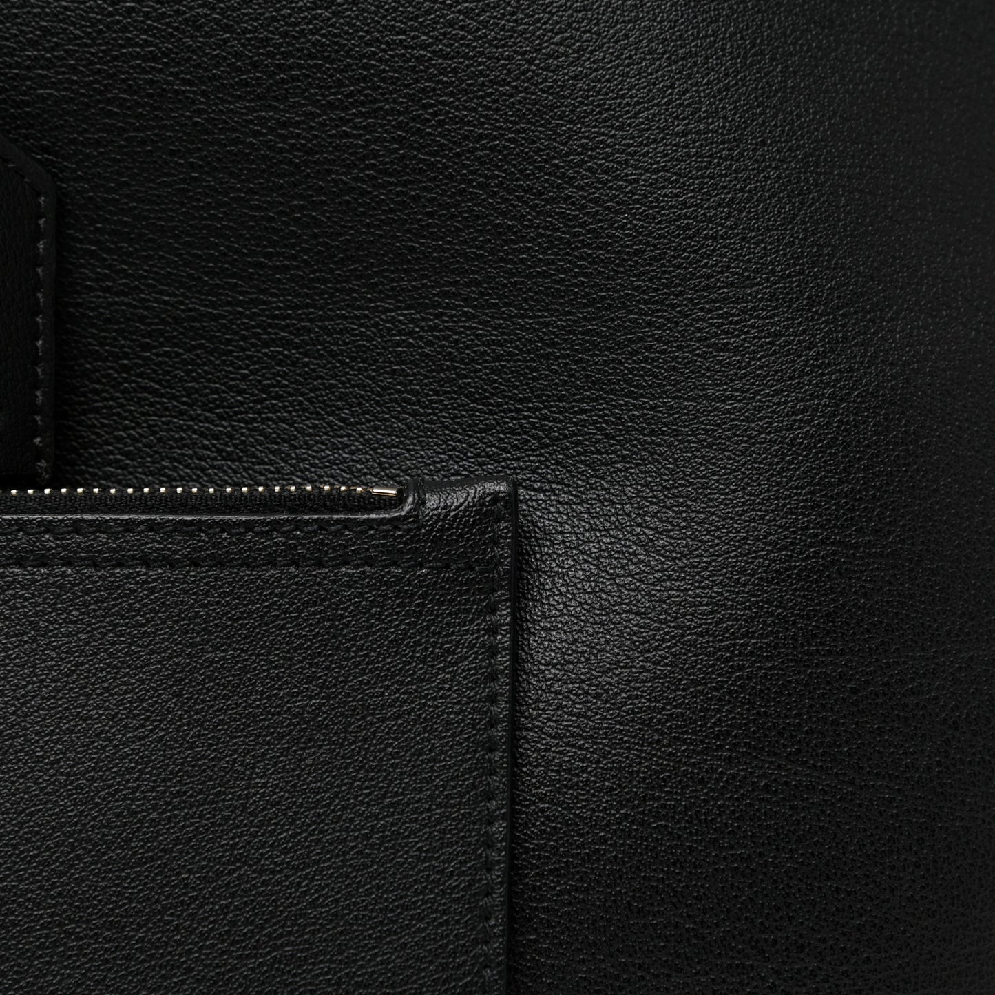 Calfskin Medium Shopping Tote Black