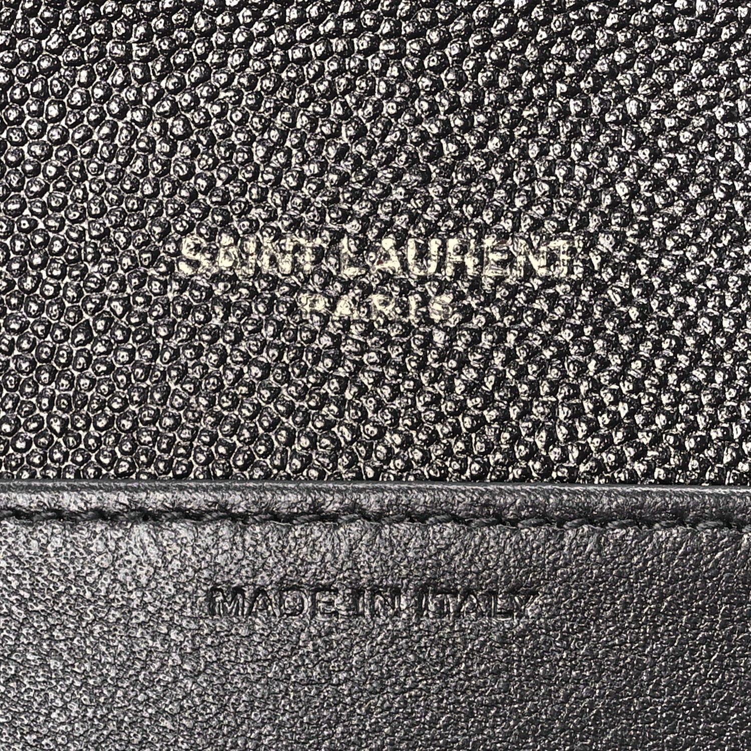 Saint Laurent Grain de Poudre Uptown Chain Wallet Black 6 of 10