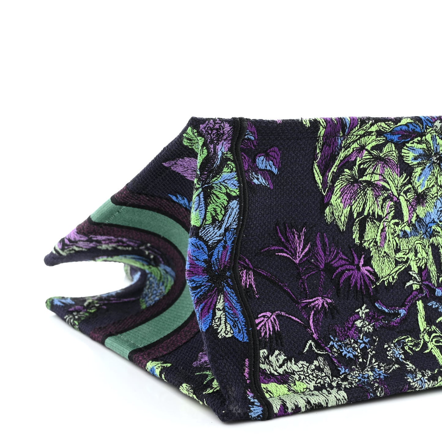 Canvas Embroidered Medium Toile de Jouy Voyage Book Tote Blue Multicolor