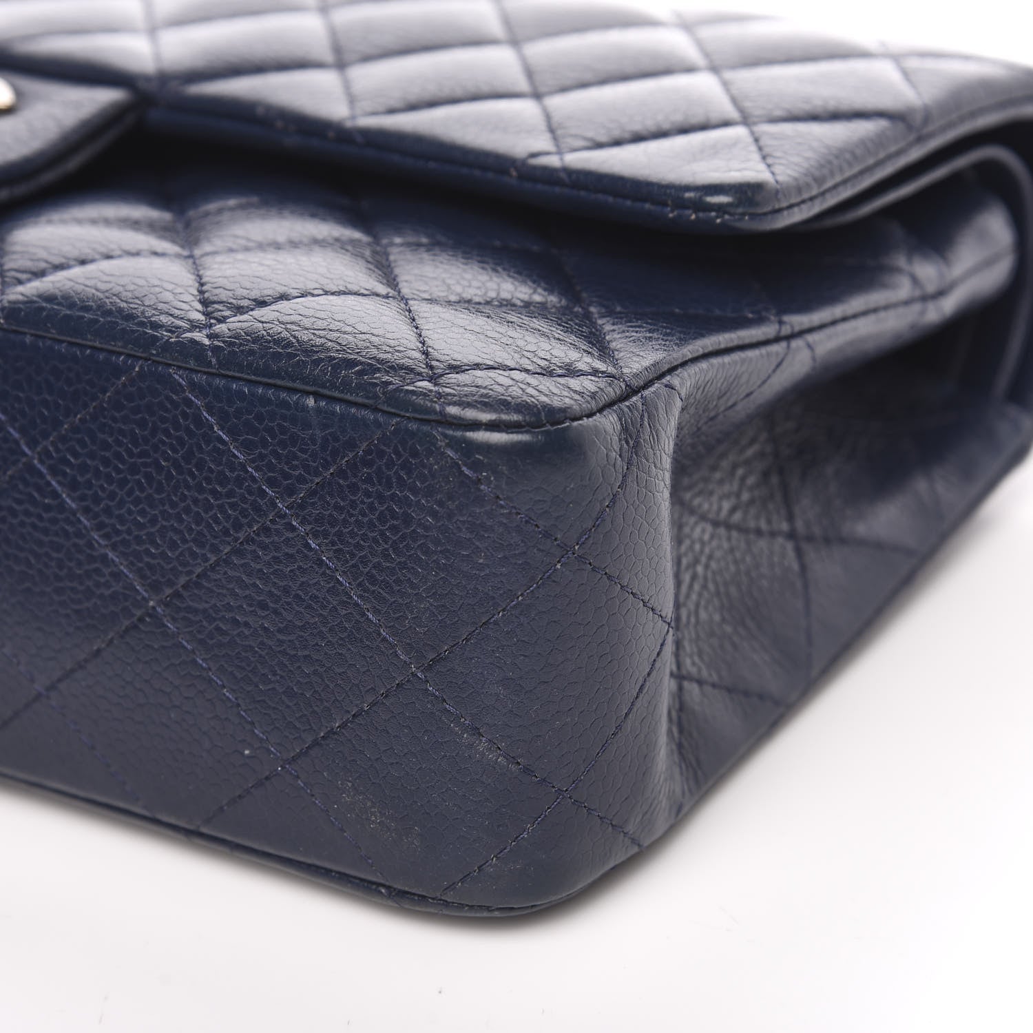Chanel Caviar Quilted Medium Double Flap Navy 8 of 16