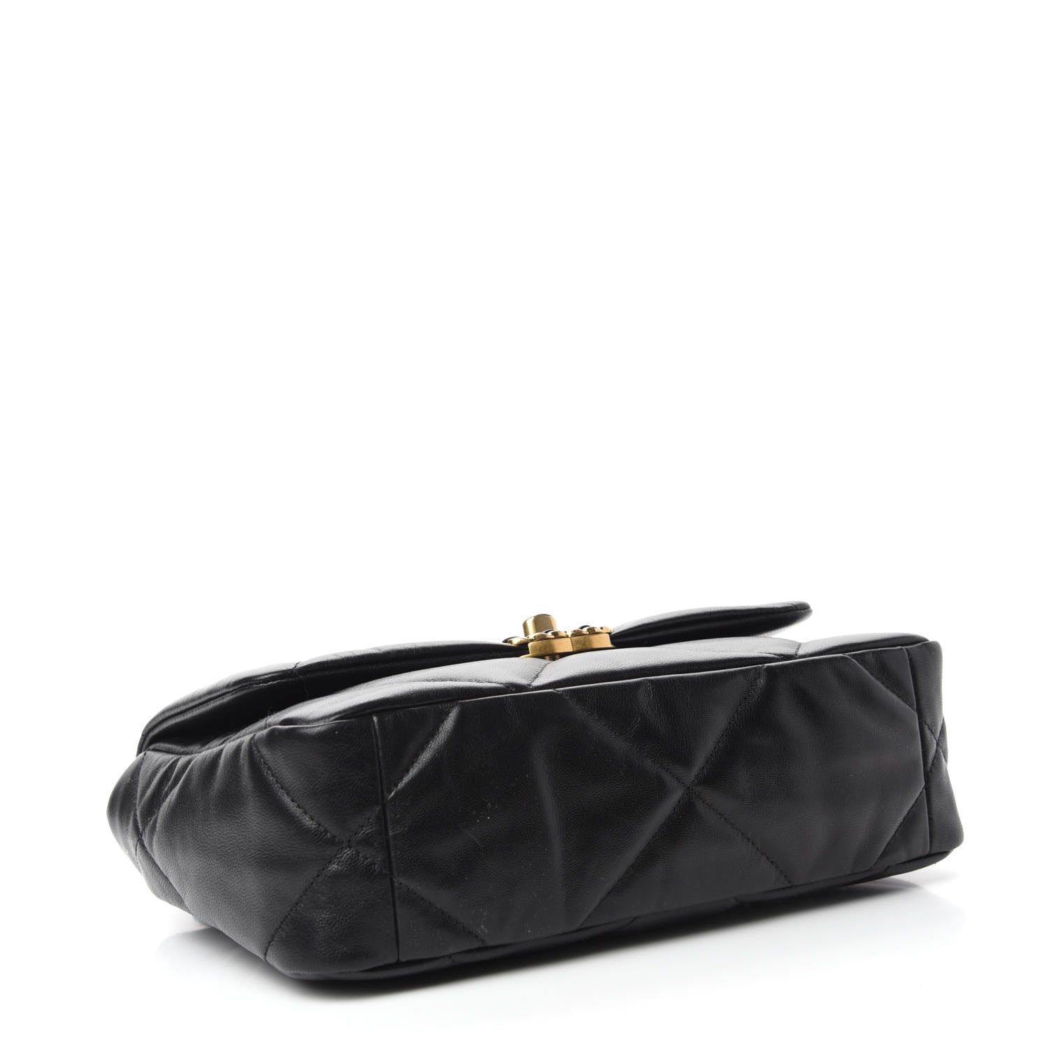 Chanel Shiny Goatskin Quilted Medium Chanel 19 Flap Black 4 of 11