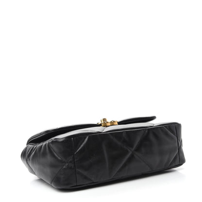 Chanel Shiny Goatskin Quilted Medium Chanel 19 Flap Black 4 of 11