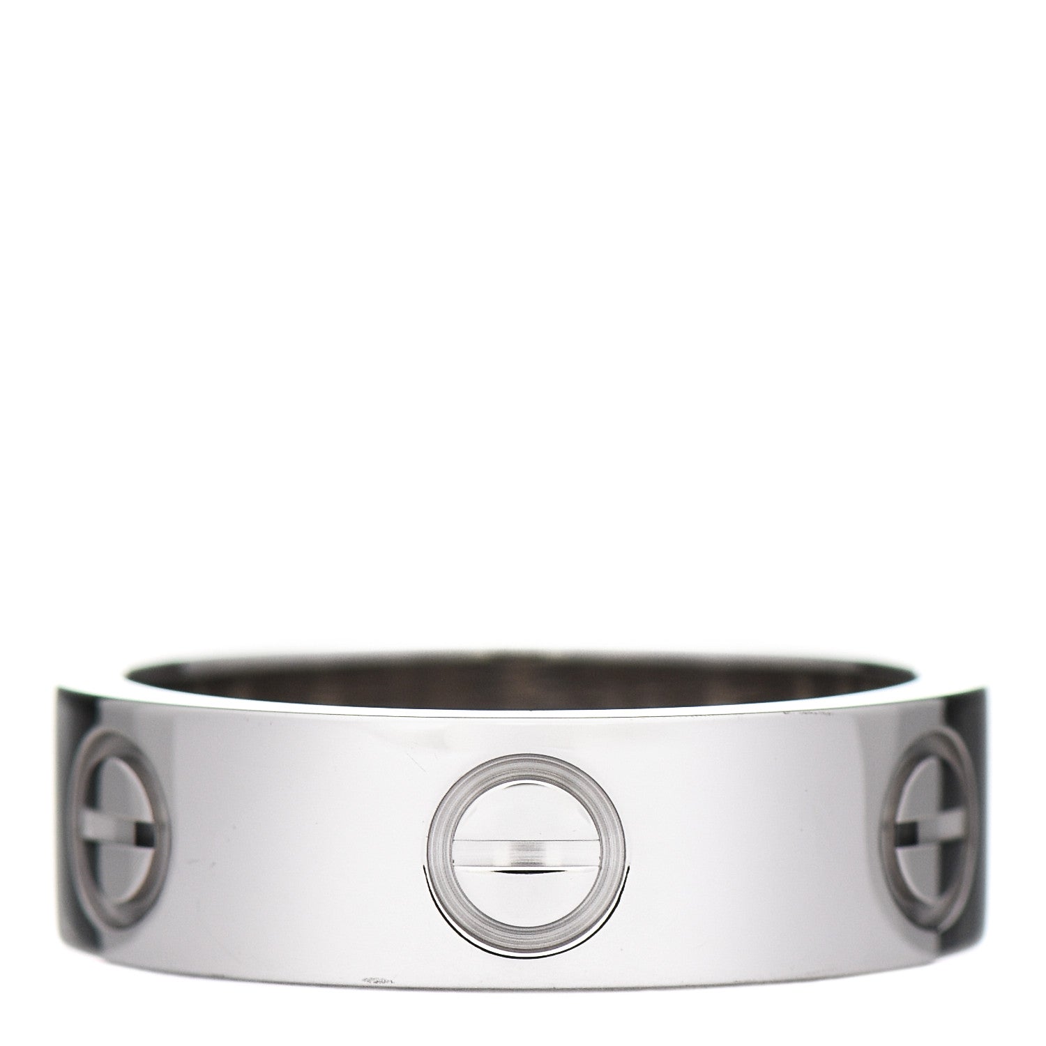 Cartier 18K White Gold 5.5mm LOVE Ring 51 5.75 1 of 5