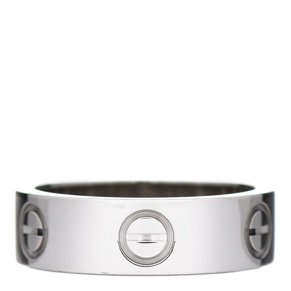 Cartier 18K White Gold 5.5mm LOVE Ring 51 5.75 1 of 5