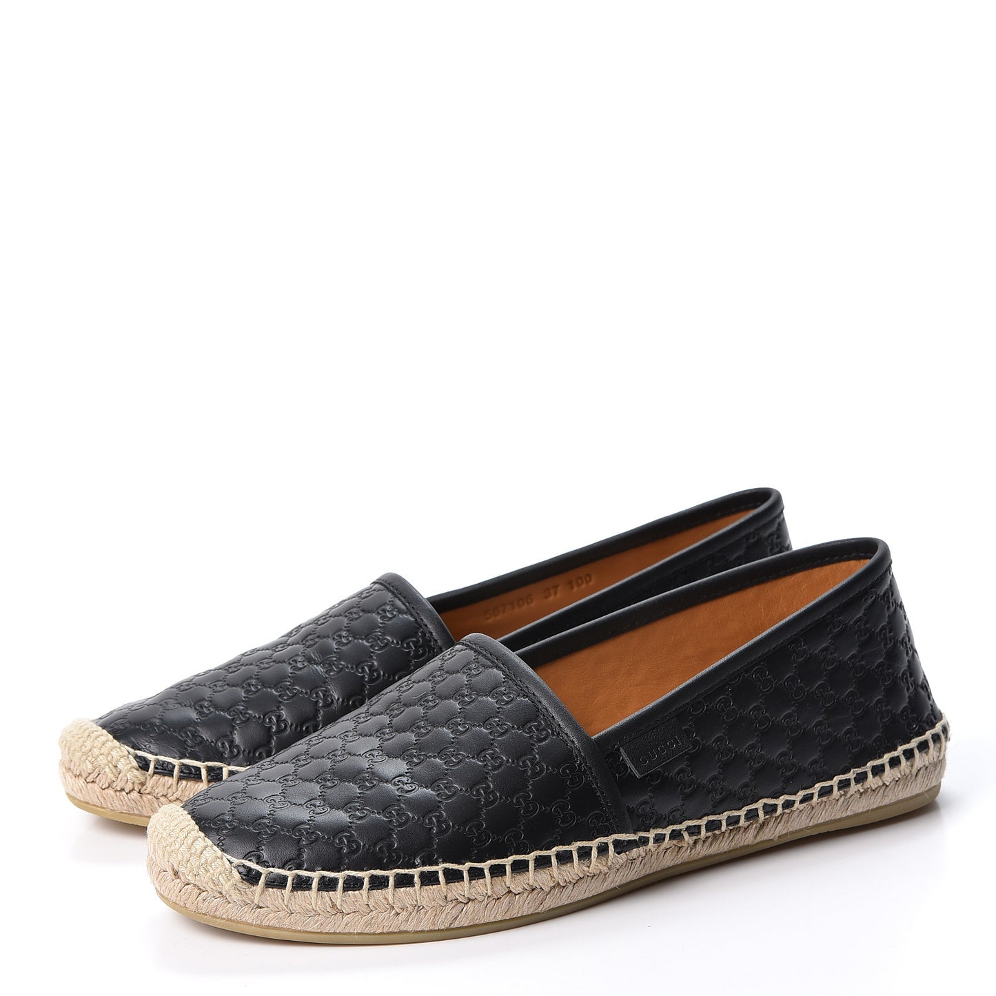 Microguccissima Signature Espadrilles 37 Black