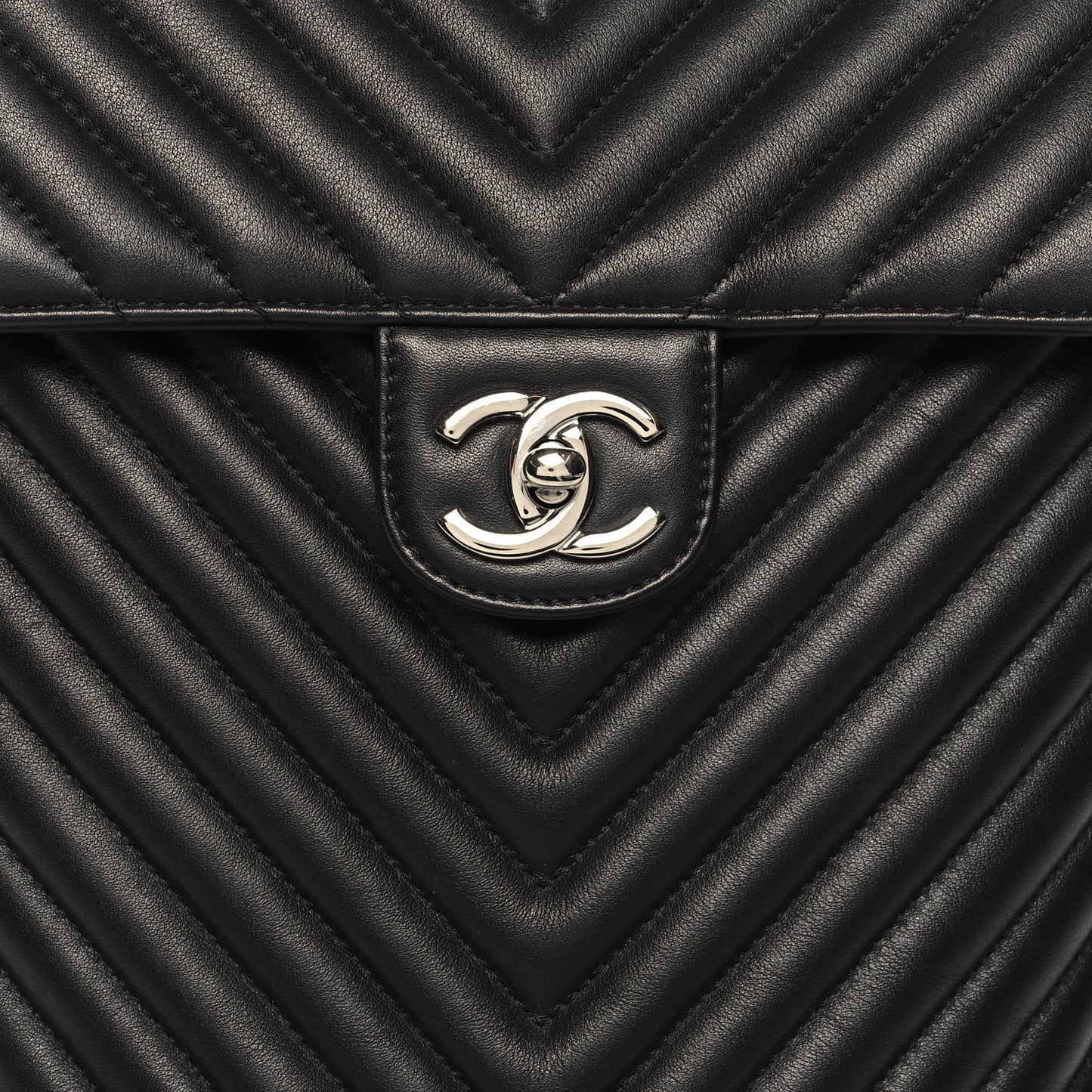 Calfskin Chevron Quilted Small Urban Spirit Backpack Black