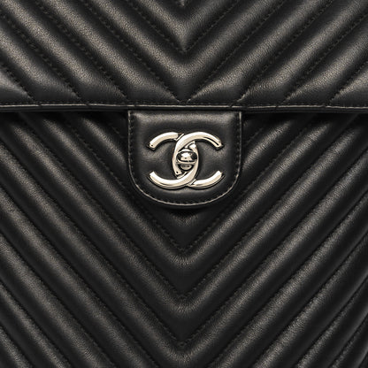 Chanel Calfskin Chevron Quilted Small Urban Spirit Backpack Black 8 of 11