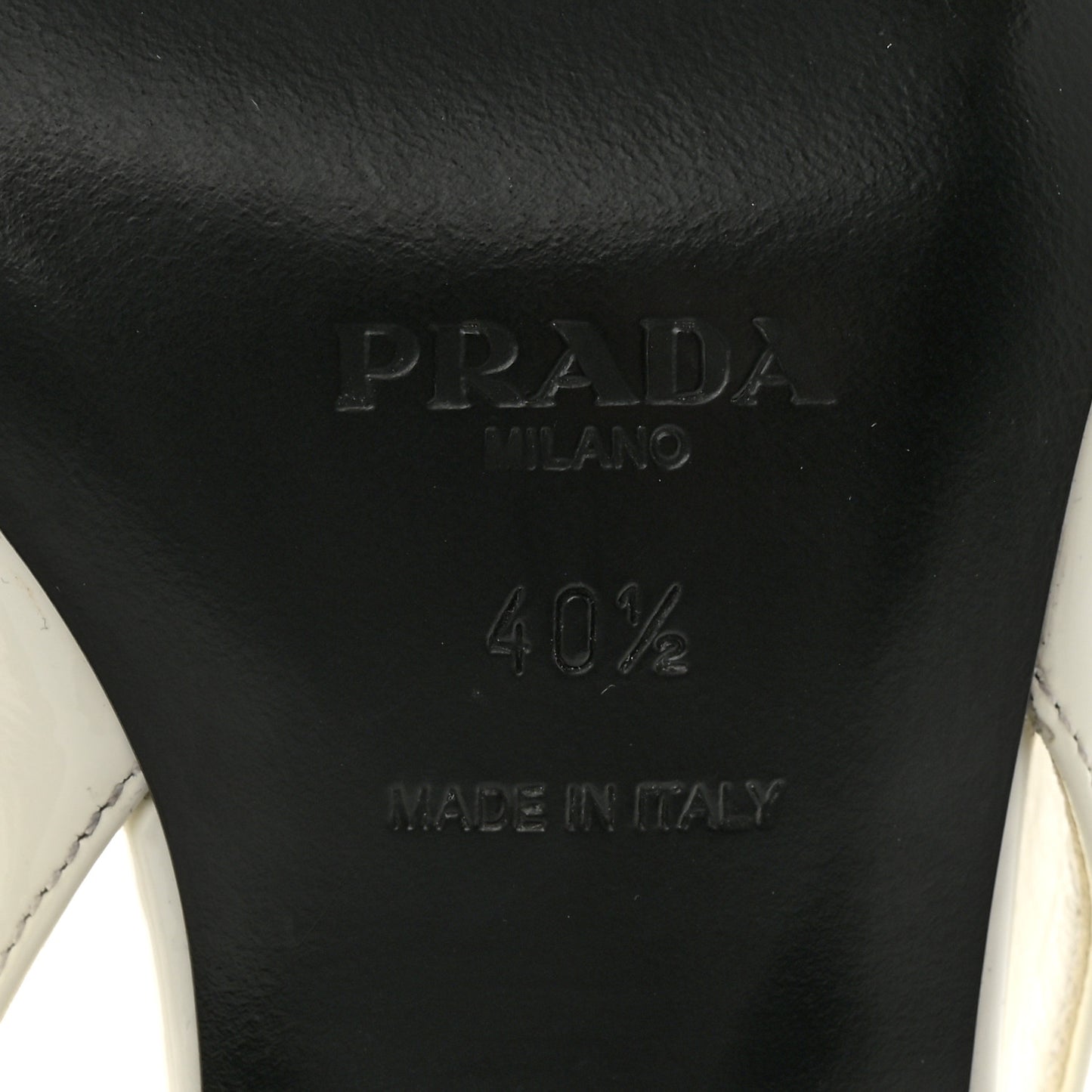 Patent Calfskin Logo Pointed Toe Slingback Wedges 40.5 White