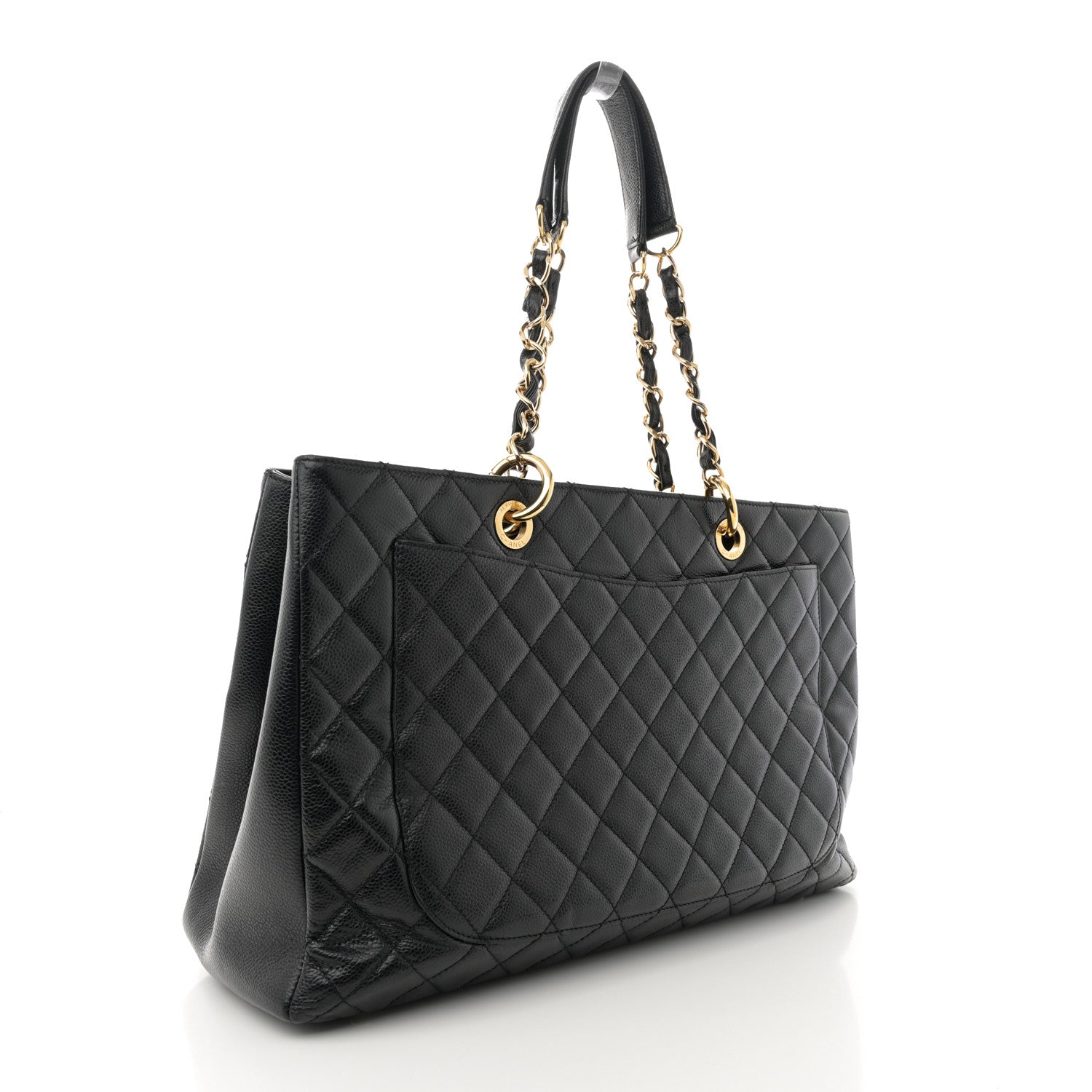 Chanel Caviar Quilted Grand Shopping Tote GST Black 3 of 12
