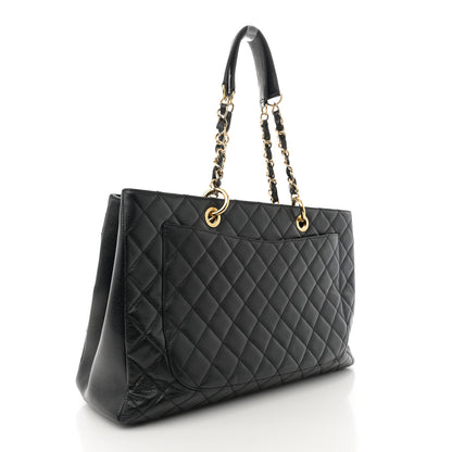 Chanel Caviar Quilted Grand Shopping Tote GST Black 3 of 12