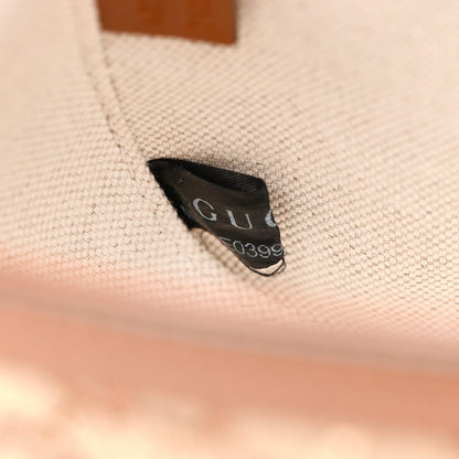 Gucci New Canvas Charisma Calfskin Crystal GG Monogram Mini Horsebit 1955 Shoulder Bag Camel Ebony 9 of 12