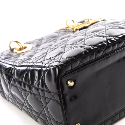 Christian Dior Patent Cannage Medium Lady Dior Black 5 of 13