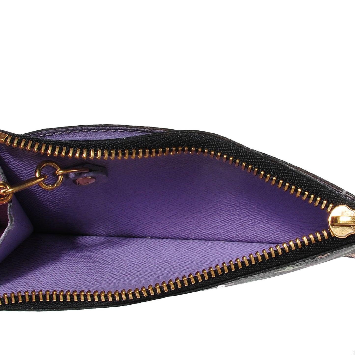 Monogram Multicolor Key Pouch Black Violet