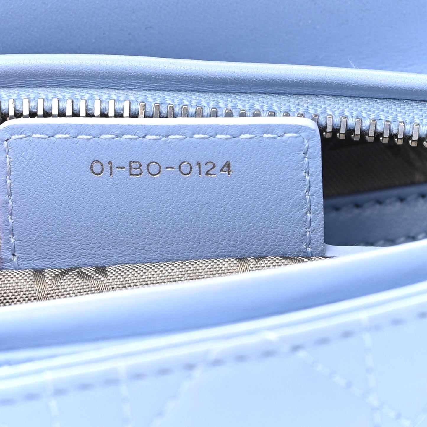 Lambskin Cannage Medium Lady Dior Light Blue