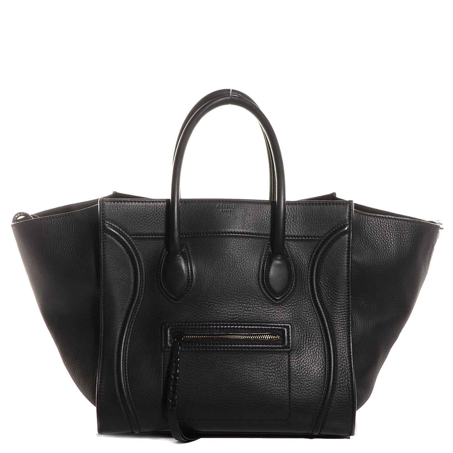 Supple Calfskin Medium Phantom Luggage Black