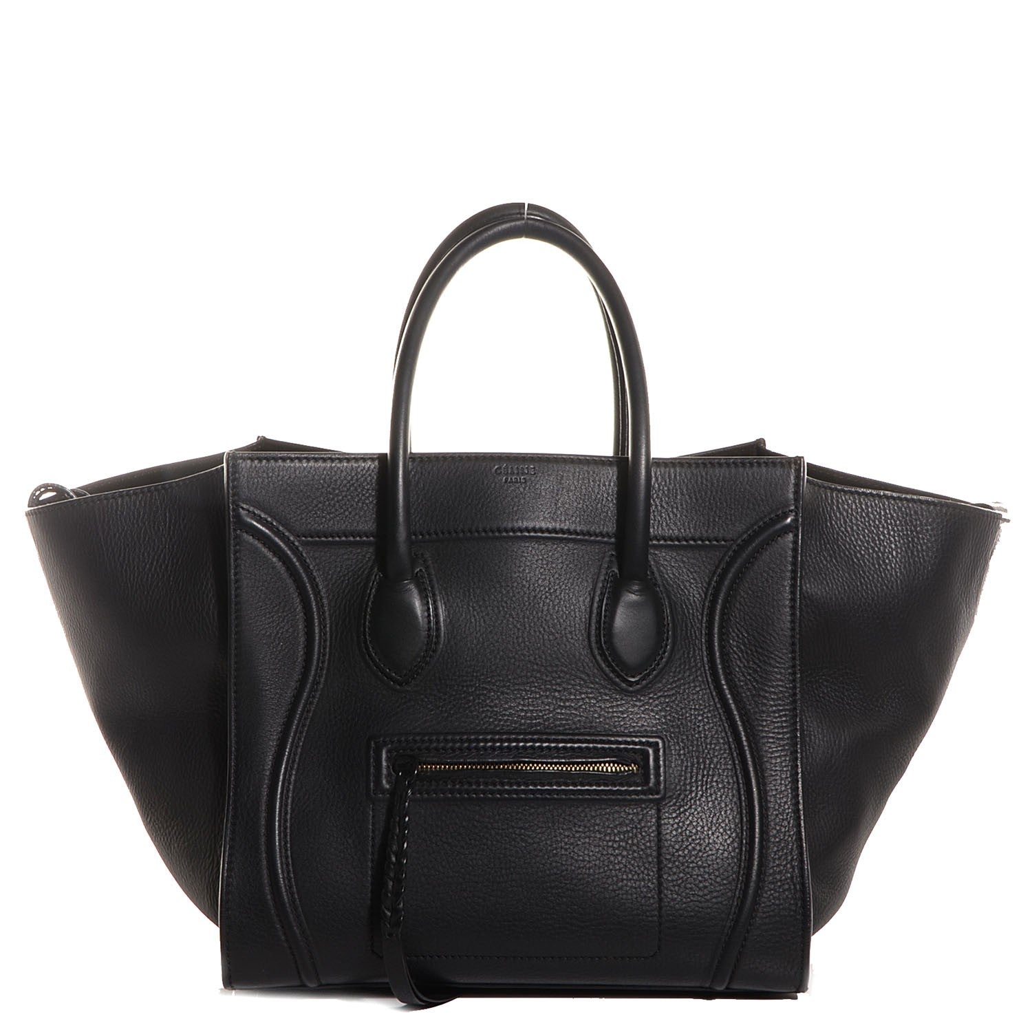 Celine Supple Calfskin Medium Phantom Luggage Black 1 of 8