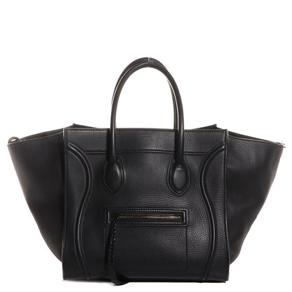 Celine Supple Calfskin Medium Phantom Luggage Black 1 of 8