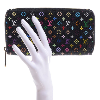 Louis Vuitton Monogram Multicolor Zippy Wallet Black Grenade 2 of 7