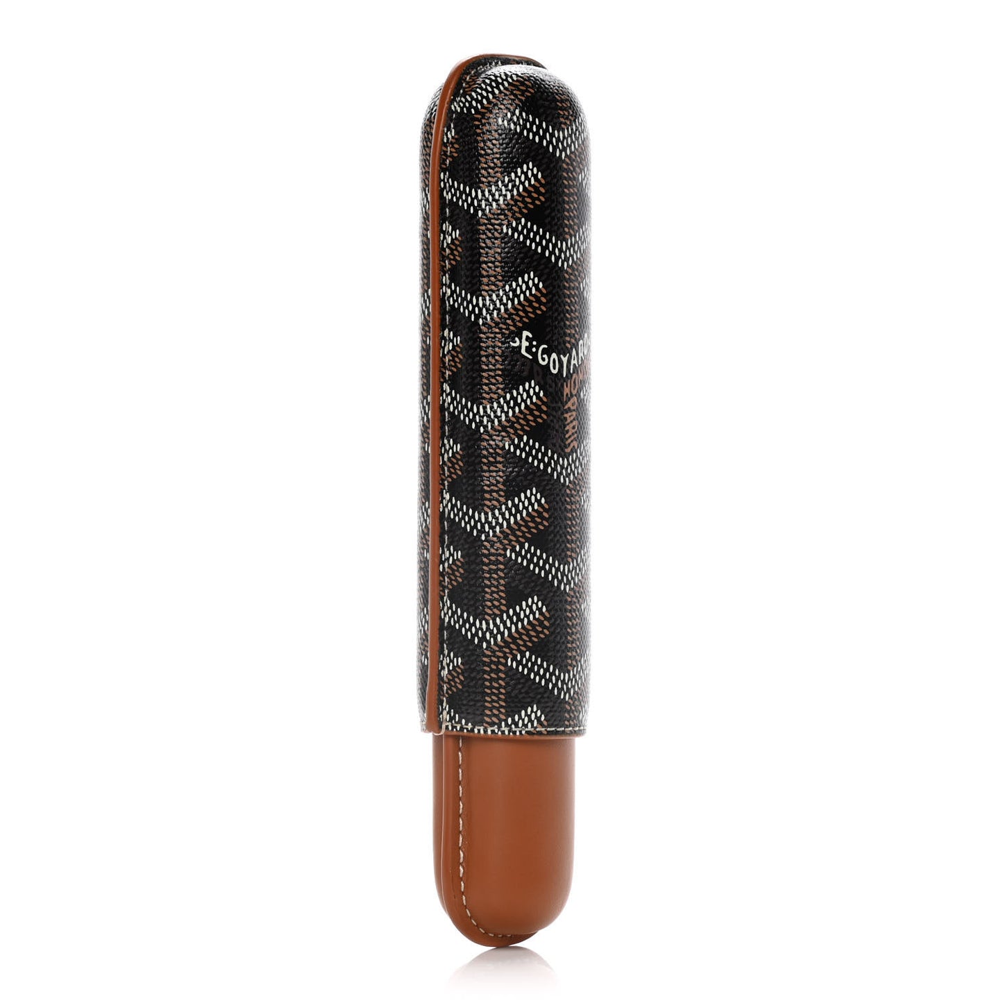 Goyardine Churchill Single Cigar Case Black Gold