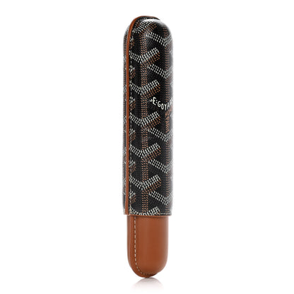 Goyard Goyardine Churchill Single Cigar Case Black Gold 5 of 17