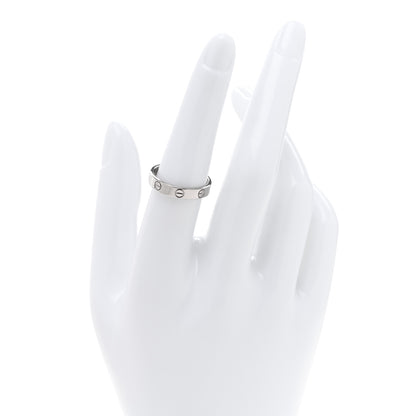 Cartier 18K White Gold 3.5mm LOVE Wedding Band Ring 54 6.75 2 of 4