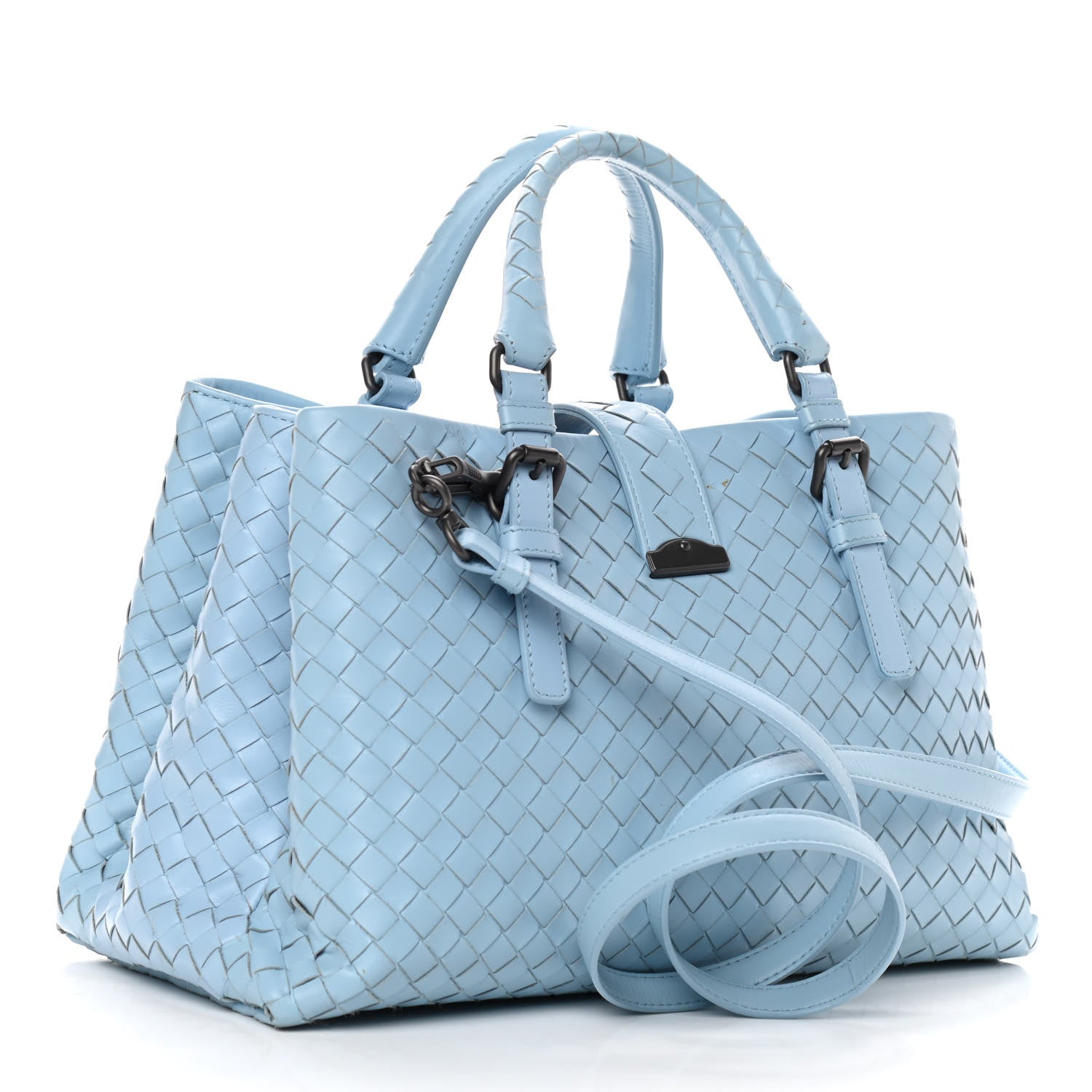 Bottega Veneta Light Calf Intrecciato Small Roma Topazio 3 of 12