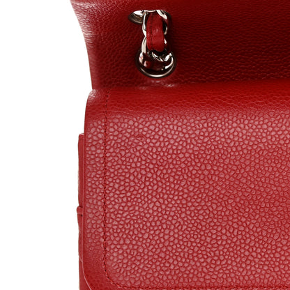 Chanel Caviar Quilted Jumbo Double Flap Red 11 of 11