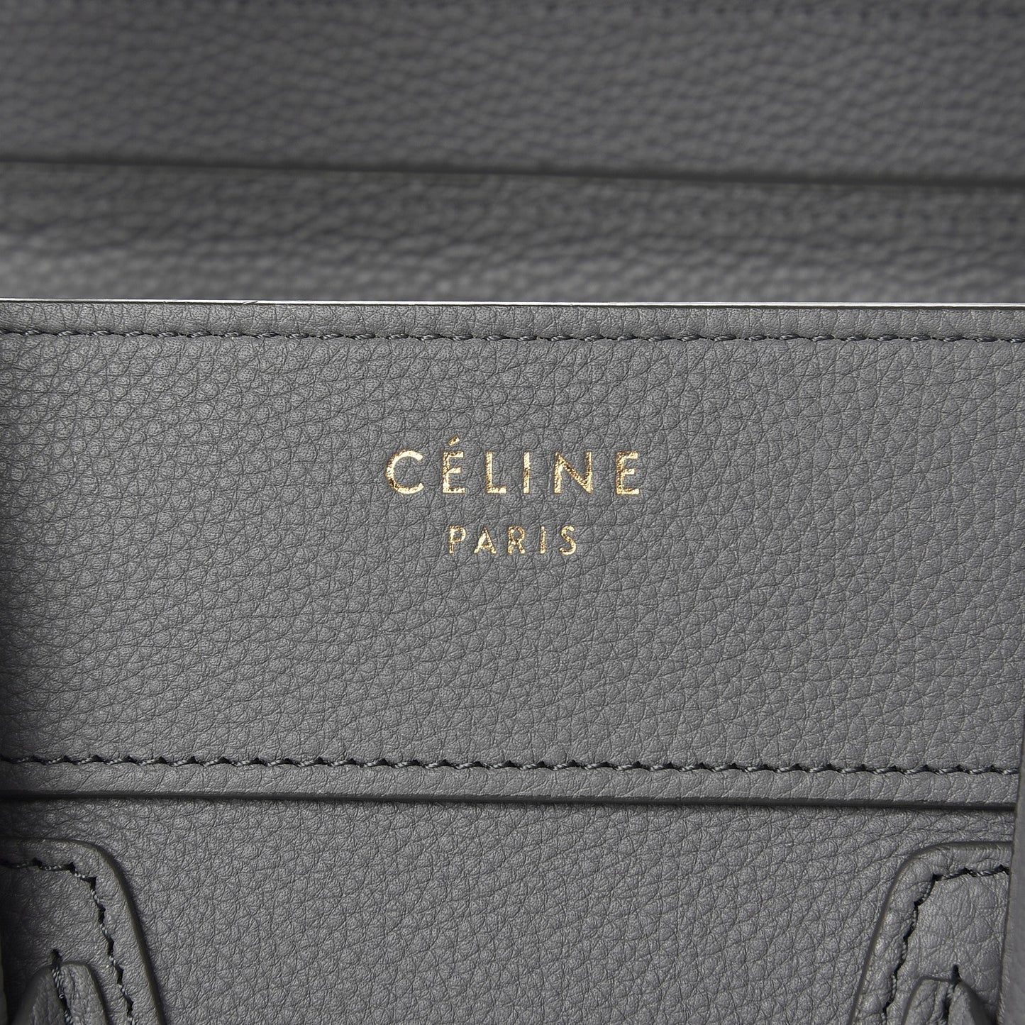Baby Drummed Calfskin Micro Luggage Kohl