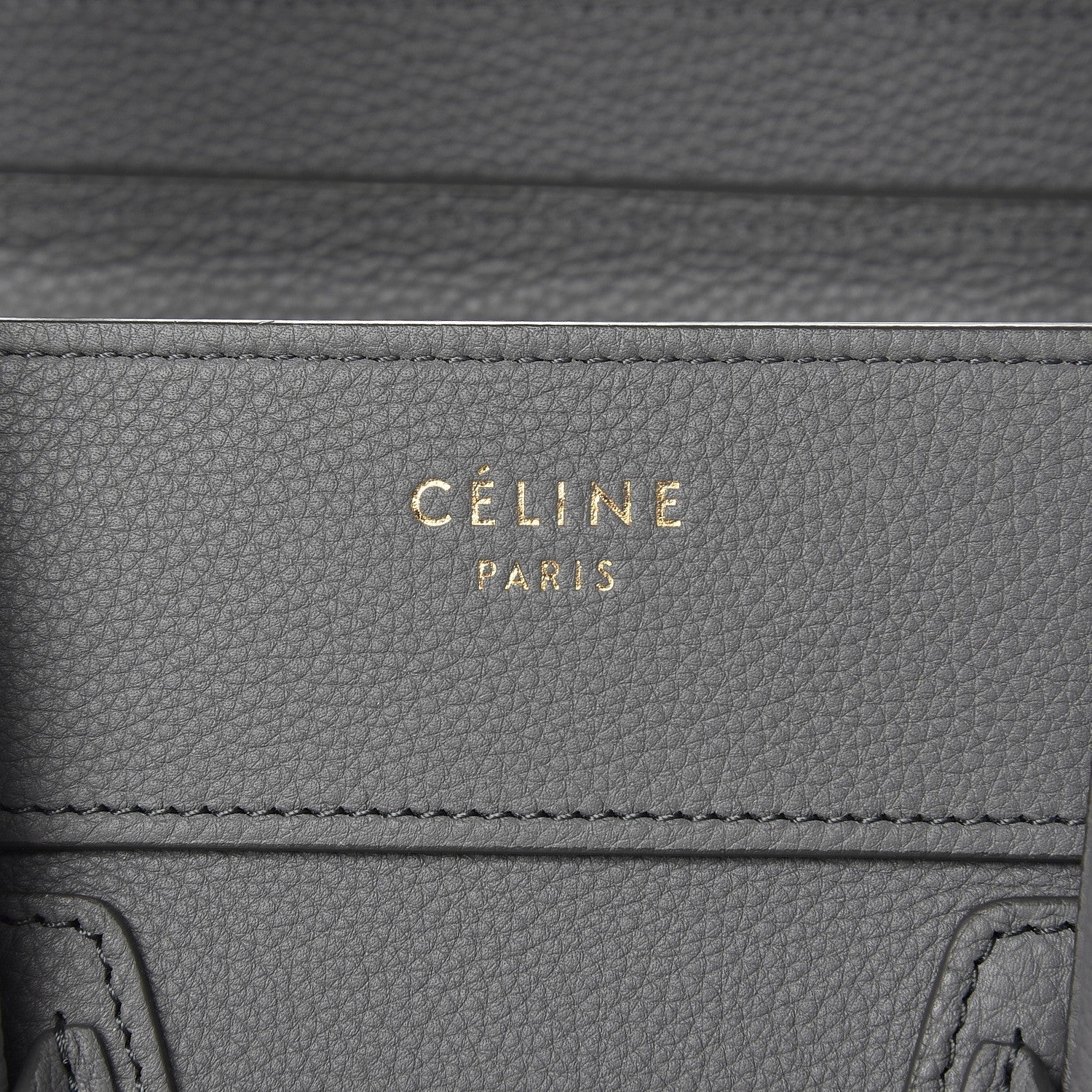 Celine Baby Drummed Calfskin Micro Luggage Kohl 7 of 7