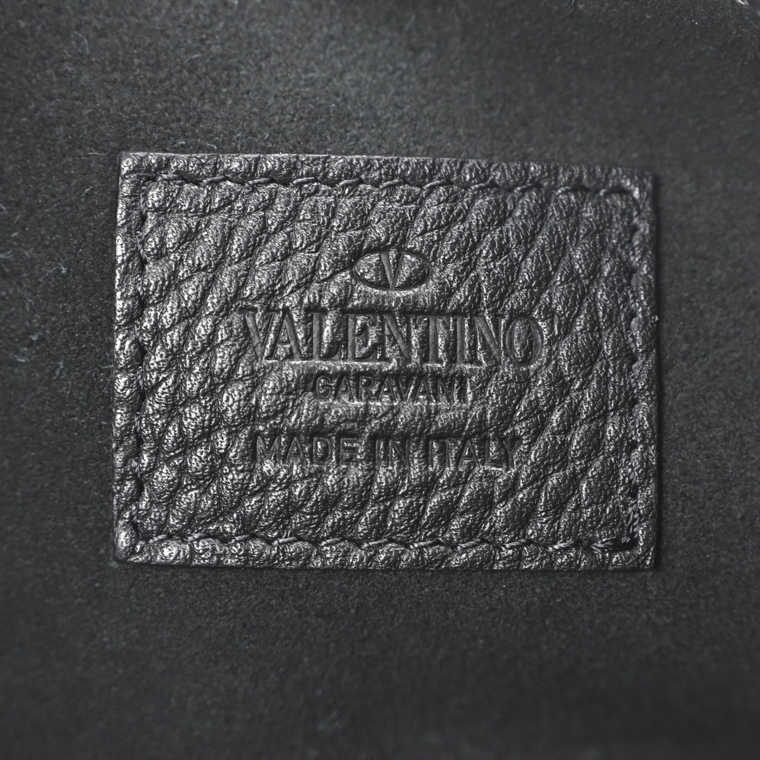 Valentino Garavani Calfskin Rockstud Zip Pouch Black Black 6 of 9