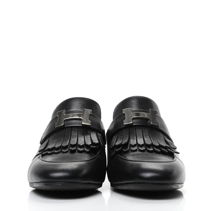 Hermes Goatskin Tuileries Mules 36 Black 2 of 8