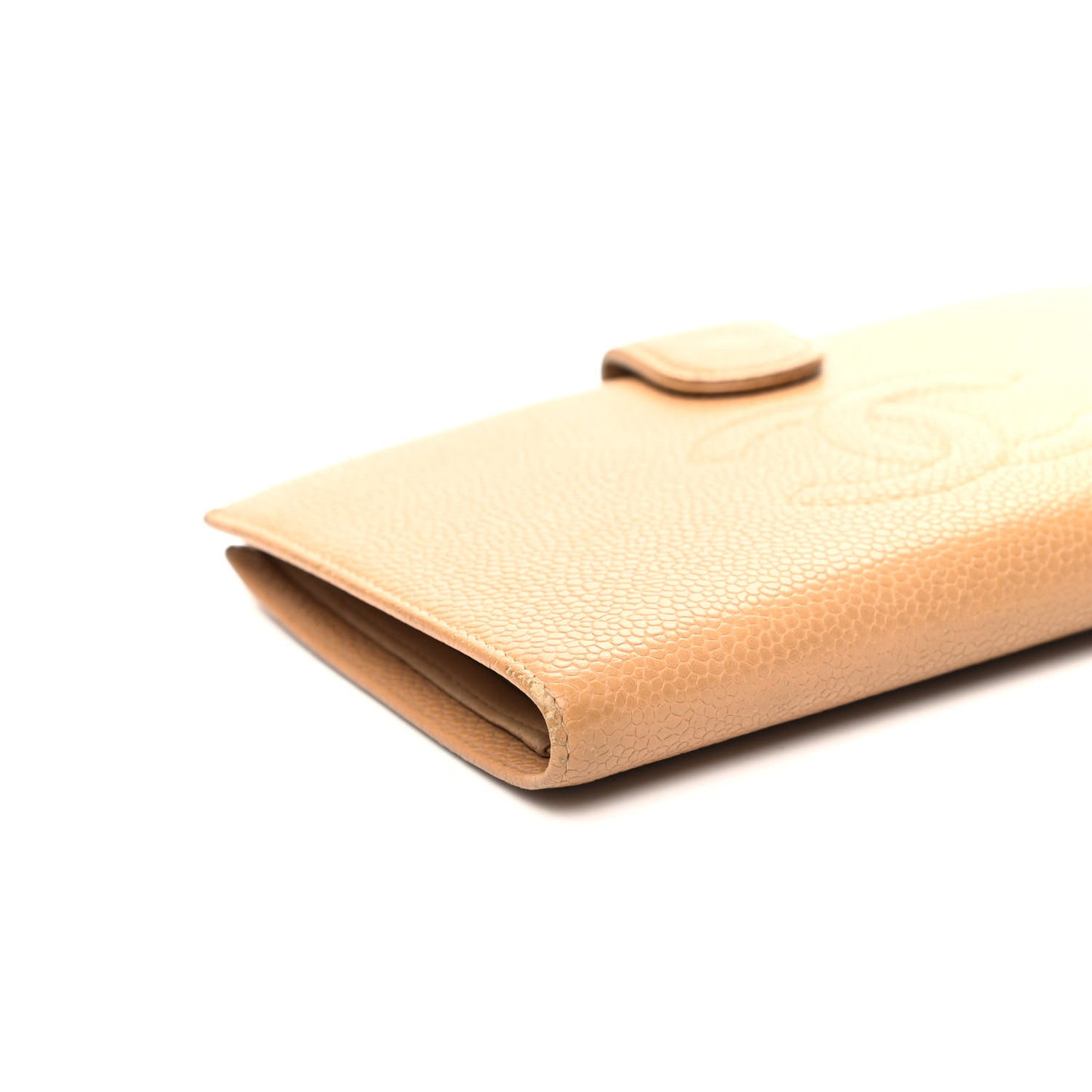 Caviar Timeless CC French Wallet Beige