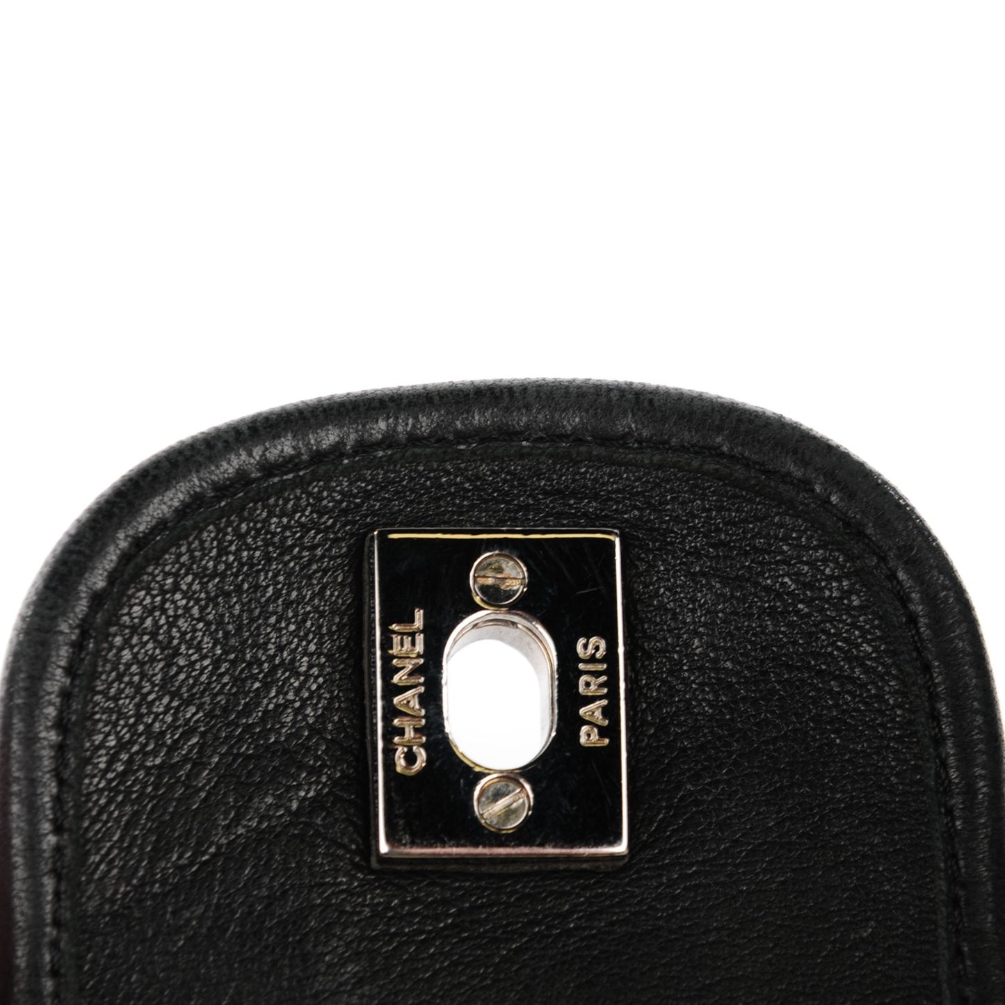 Tweed Patchwork Jumbo Single Flap Black