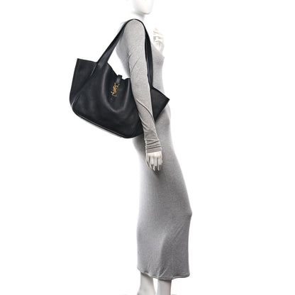 Saint Laurent Grained Deerskin Bea Tote Black 2 of 10