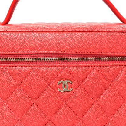 Chanel Caviar Quilted Large Vanity Pouch Red 9 of 12