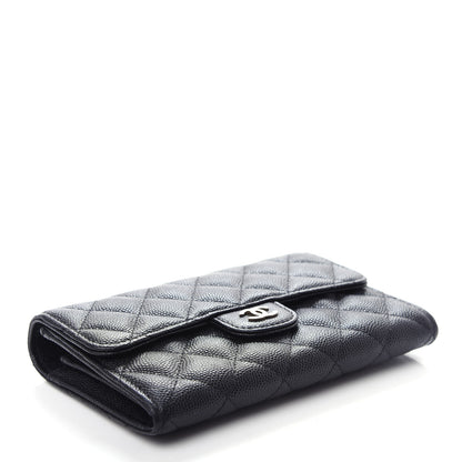 Chanel Caviar Quilted Medium Flap Wallet Black 4 of 9