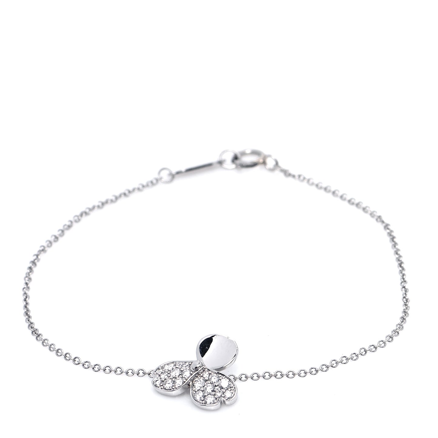 Platinum Diamond Paper Flowers Bracelet