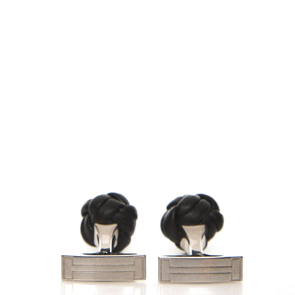 Hermes Swift Palladium Kilt Cufflinks Black 4 of 6