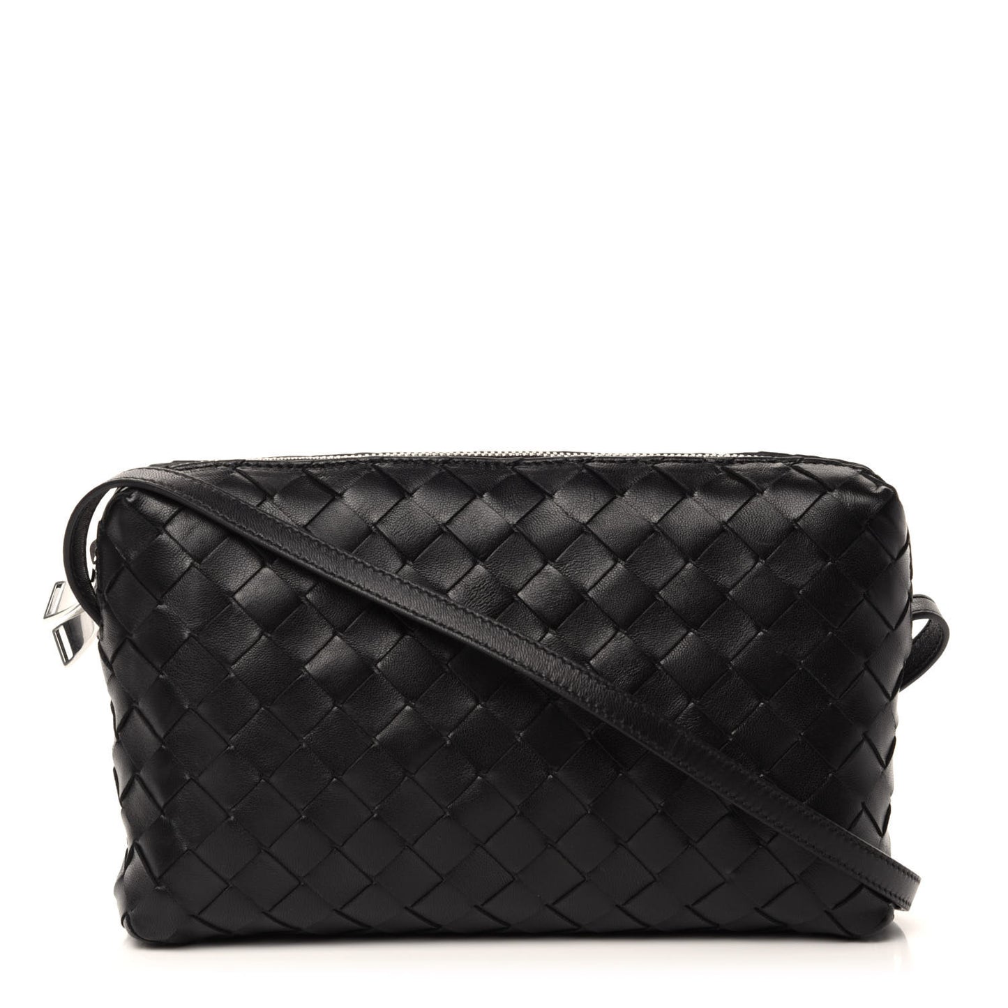 Nappa Intrecciato Crossbody Black
