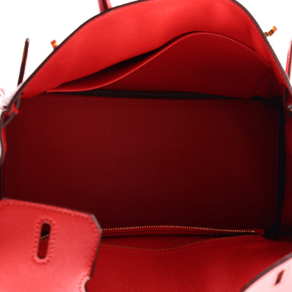 Hermes Swift Birkin 25 Rouge De Coeur 5 of 12