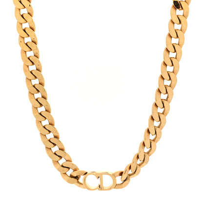 Christian Dior Metal Danseuse Etoile Chain Choker Necklace Gold 1 of 5