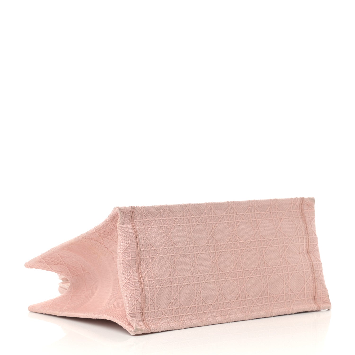 Christian Dior Canvas Embroidered Cannage Medium Book Tote Bois De Rose 4 of 16