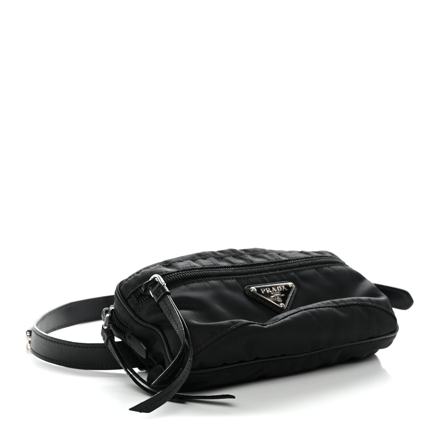 Tessuto Nylon Saffiano Belt Bag Black