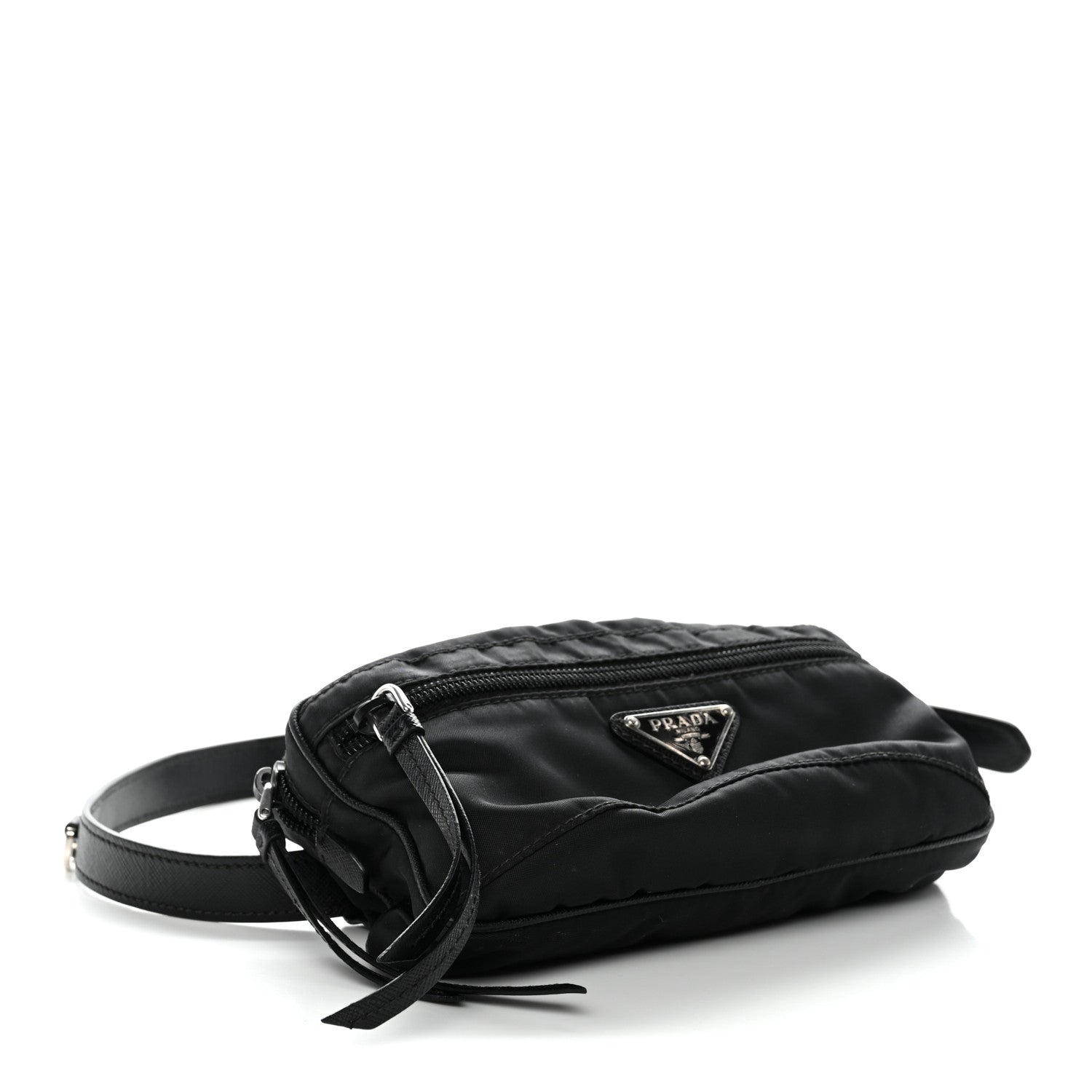 Prada Tessuto Nylon Saffiano Belt Bag Black 4 of 11