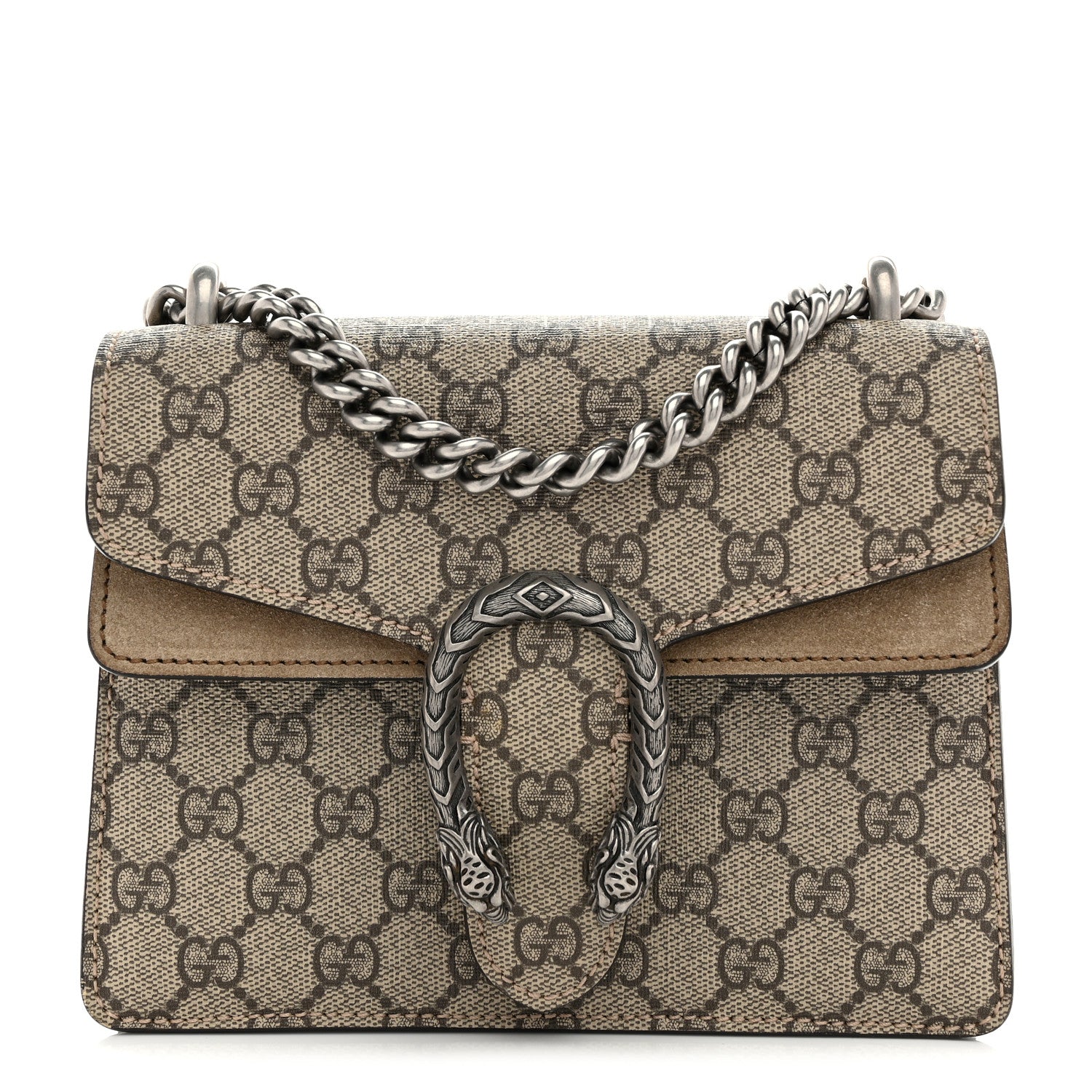 Gucci GG Supreme Monogram Mini Dionysus Shoulder Bag Taupe 1 of 10