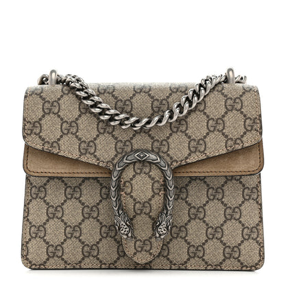 Gucci GG Supreme Monogram Mini Dionysus Shoulder Bag Taupe 1 of 10