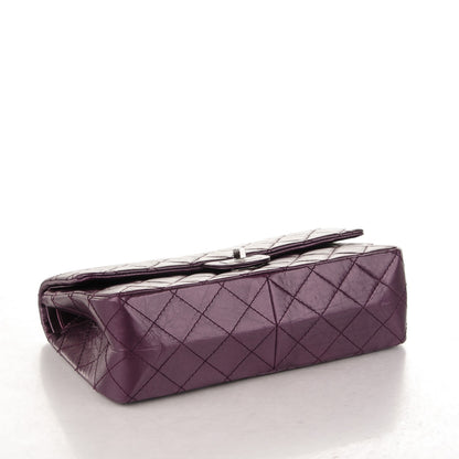 Chanel Metallic Aged Calfskin Quilted 2.55 Reissue 226 Flap Dark Purple 4 of 7