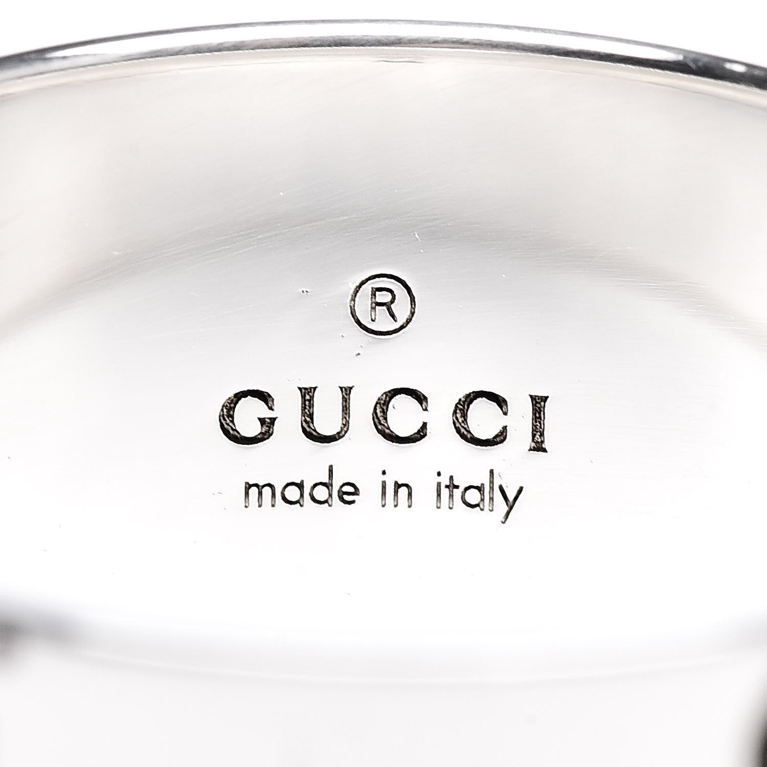 Gucci Sterling Silver GucciGhost Hamlet Skull Band Ring 62 10 5 of 6