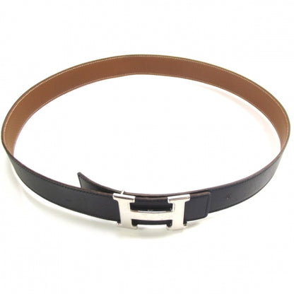 Hermes Leather Reversible Constance H Belt 90 Black/Silver 1 of 7
