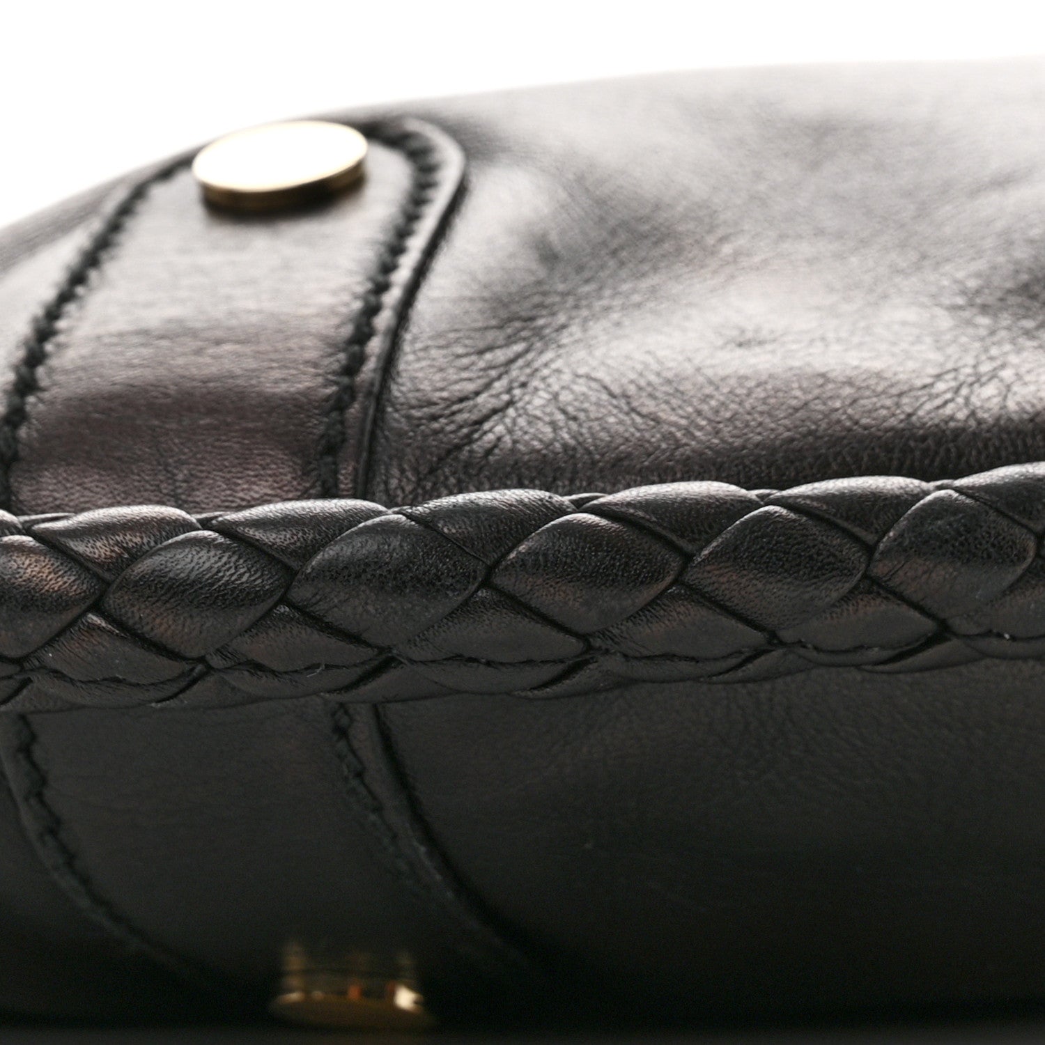 Gucci Calfskin Medium Britt Tassel Shoulder Bag Black 9 of 10